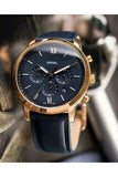  Shop Authentic Fossil Neutra Chronograph Blue Dial Blue Leather Strap Watch for Men - FS5454 - Luxxuri
