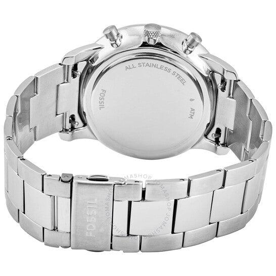  Shop Authentic Fossil Neutra Chronograph White Dial Silver Steel Strap Watch for Men - FS5433 - Luxxuri