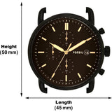  Shop Authentic Fossil The Commuter Brown Dial Black Steel Strap Watch for Men - FS5277 - Luxxuri