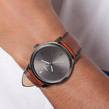  Shop Authentic Fossil The Minimalist 3H Grey Dial Brown Leather Strap Watch for Men - FS5479 - Luxxuri