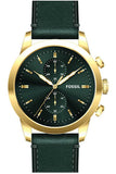  Shop Authentic Fossil Townsman Chronograph Green Dial Green Leather Strap Watch for Men - FS5599 - Luxxuri