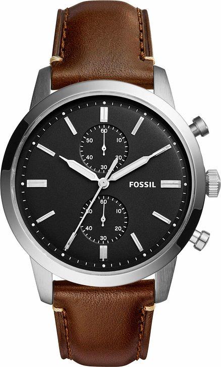  Shop Authentic Fossil Townsman Chronograph Black Dial Brown Leather Strap Watch for Men  - FS5280 - Luxxuri