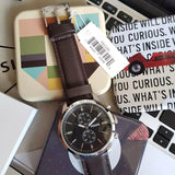  Shop Authentic Fossil Townsman Chronograph Black Dial Brown Leather Strap Watch for Men  - FS5280 - Luxxuri