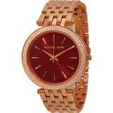  Shop Authentic Michael Kors Darci Red DIal Rose Gold Stainless Steel Strap Watch for Women - MK3378 - Luxxuri