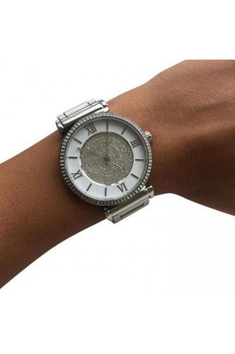  Shop Authentic Michael Kors Caitlin Crystal Dial Silver Steel Strap Watch for Women - MK3331 - Luxxuri