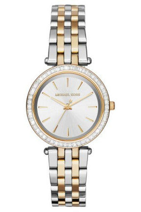  Shop Authentic Michael Kors Darci Silver Dial Two Tone Steel Strap Watch for Women - MK3405 - Luxxuri