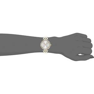 Michael Kors Darci Silver Dial Two Tone Steel Strap Watch for Women - MK3405