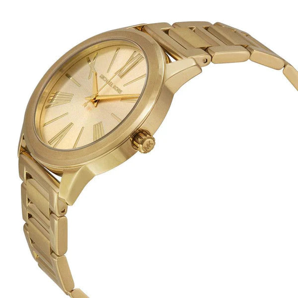  Shop Authentic Michael Kors Hartman Quartz Gold Dial Gold Steel Strap Watch For Women - MK3490 - Luxxuri
