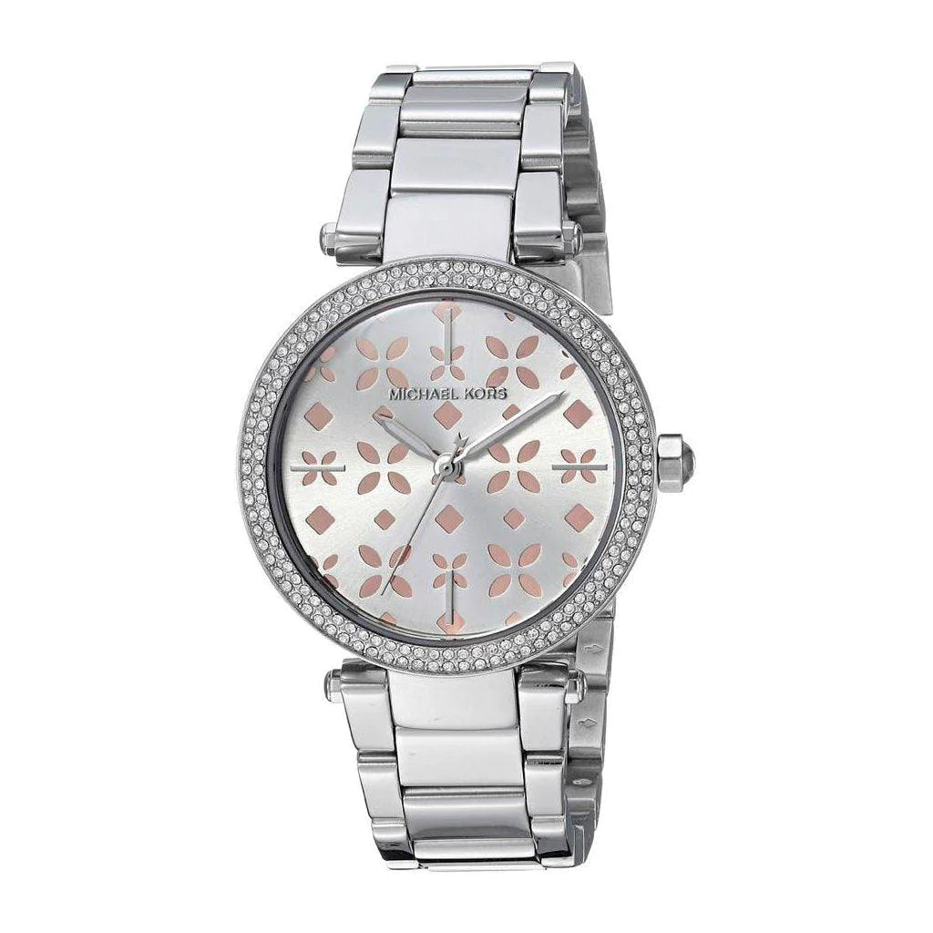  Shop Authentic Michael Kors Parker Silver Dial Silver Stainless Steel Strap Watch for Women - MK6483 - Luxxuri