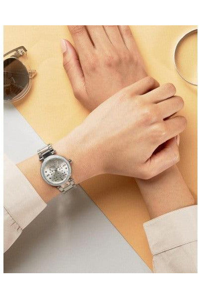  Shop Authentic Michael Kors Parker Silver Dial Silver Stainless Steel Strap Watch for Women - MK6483 - Luxxuri