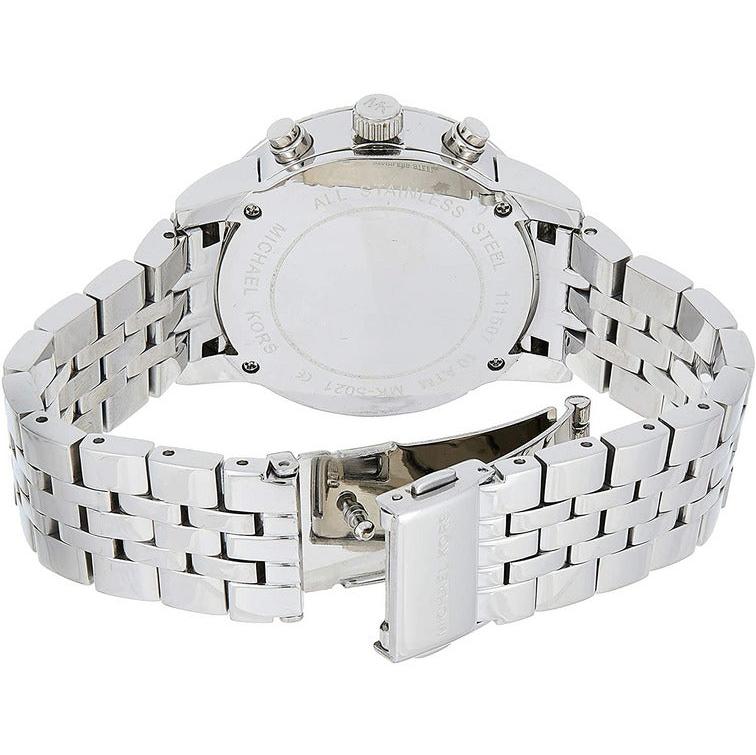 Michael Kors Jet Set Chronograph Blue Dial Silver Steel Strap Watch for Women - MK5021