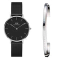  Shop Authentic Daniel Wellington Petite Ashfield Black Dial Black Mesh Strap Watch For Women - DW00100202 - Luxxuri