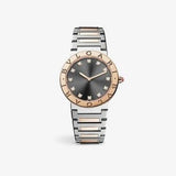  Shop Authentic Bvlgari Lady Quartz Diamonds Grey Dial Two Tone Steel Strap Watch for Women - BVLGARI103067 - Luxxuri