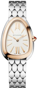  Shop Authentic Bvlgari Serpenti Seduttori Quartz Silver Dial Silver Steel Strap Watch for Women - SERPENTI103144 - Luxxuri