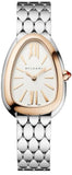  Shop Authentic Bvlgari Serpenti Seduttori Quartz Silver Dial Silver Steel Strap Watch for Women - SERPENTI103144 - Luxxuri