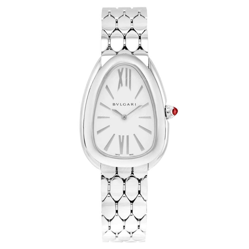  Shop Authentic Bvlgari Serpenti Seduttori Quartz White Dial Silver Steel Strap Watch for Women - SERPENTI103141 - Luxxuri