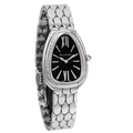  Shop Authentic Bvlgari Serpenti Seduttori Diamonds Black Dial Silver Steel Strap Watch for Women - SERPENTI103449 - Luxxuri