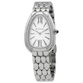  Shop Authentic Bvlgari Serpenti Seduttori Diamonds Silver Dial Silver Steel Strap Watch for Women - SERPENTI103361 - Luxxuri