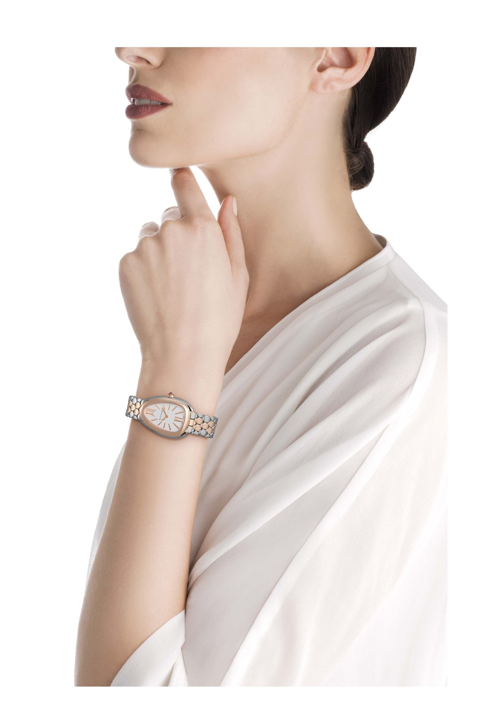  Shop Authentic Bvlgari Serpenti Seduttori White Dial Two Tone Steel Strap Watch for Women - SERPENTI103277 - Luxxuri