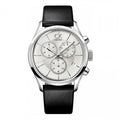  Shop Authentic Calvin Klein Masculine Chronograph White Dial Black Leather Strap Watch for Men - K2H27120 - Luxxuri