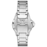  Shop Authentic Emporio Armani Sea Explorer GMT Quartz Black Dial Silver Steel Strap Watch For Men - AR11589 - Luxxuri