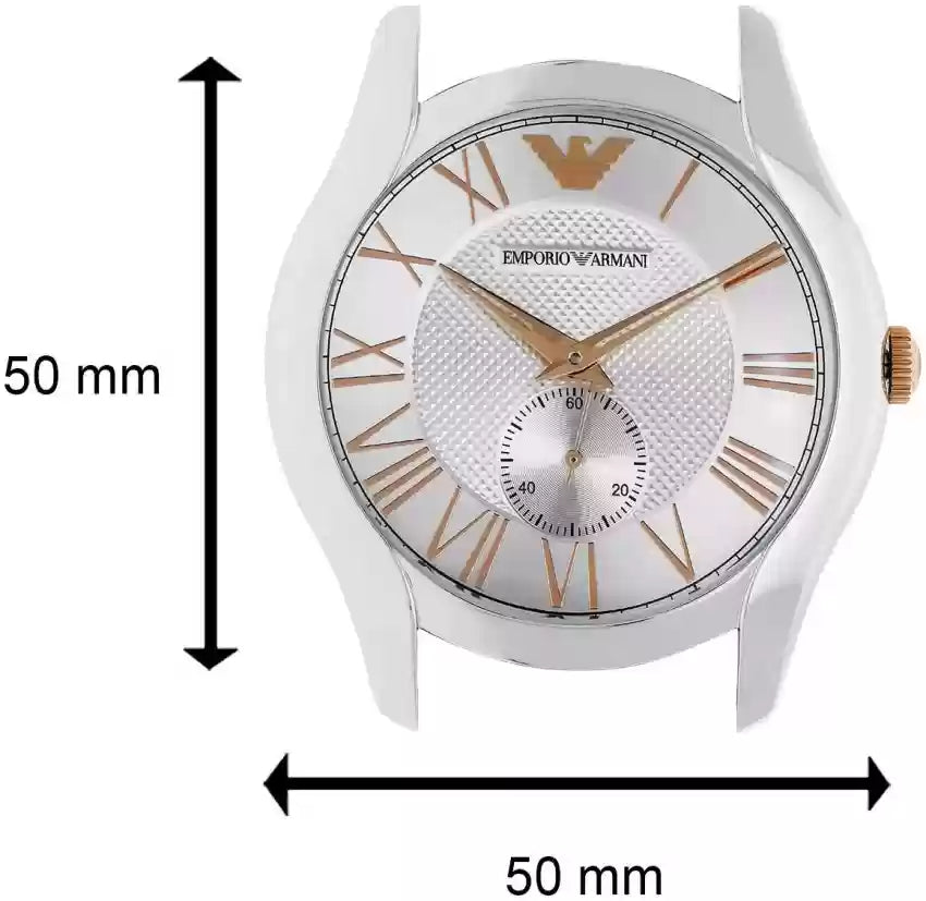  Shop Authentic Emporio Armani Classic Quartz Silver Dial Two Tone Steel Strap Watch For Men - AR1824 - Luxxuri
