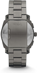 Fossil Machine Chronograph Black Dial Grey Steel Strap Watch for Men - FS4662