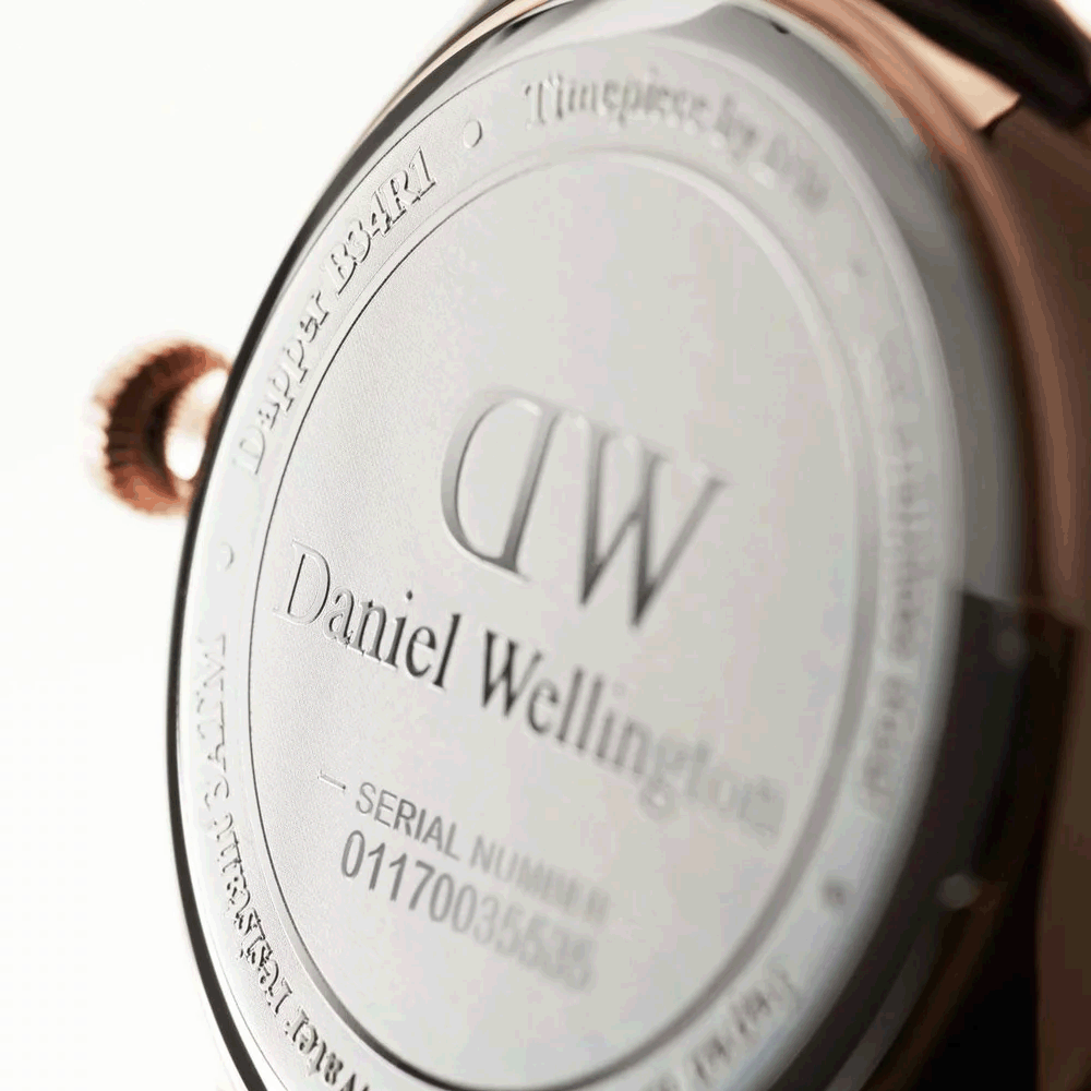 Daniel Wellington Dapper Durham White Dial Brown Leather Strap Watch For Women - DW00100113