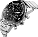  Shop Authentic Breitling Superocean Heritage Chronograph 44 Black Dial Silver Mesh Bracelet Watch for Men - A13313121B1A1 - Luxxuri
