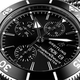  Shop Authentic Breitling Superocean Heritage Chronograph 44 Black Dial Silver Mesh Bracelet Watch for Men - A13313121B1A1 - Luxxuri