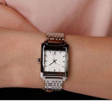  Shop Authentic Burberry Nova Check Square White Dial Silver Steel Strap Watch for Women - BU1572 - Luxxuri