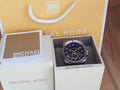  Shop Authentic Michael Kors Brecken Chronograph Blue Dial Two Tone Steel Strap Watch For Men - MK8437 - Luxxuri