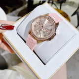  Shop Authentic Michael Kors Mini Pilot Quartz Rose Gold Dial Pink Silicone Strap Watch For Women - MK7375 - Luxxuri