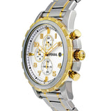  Shop Authentic Fossil Dean Chronograph White Dial Silver Steel Strap Watch for Men - FS4795 - Luxxuri