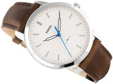  Shop Authentic Fossil Minimalist Off White Dial Brown Leather Strap Watch for Men - FS5306 - Luxxuri