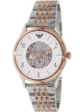  Shop Authentic Emporio Armani Meccanico White Dial Two Tone Steel Strap Watch For Men - AR1921 - Luxxuri