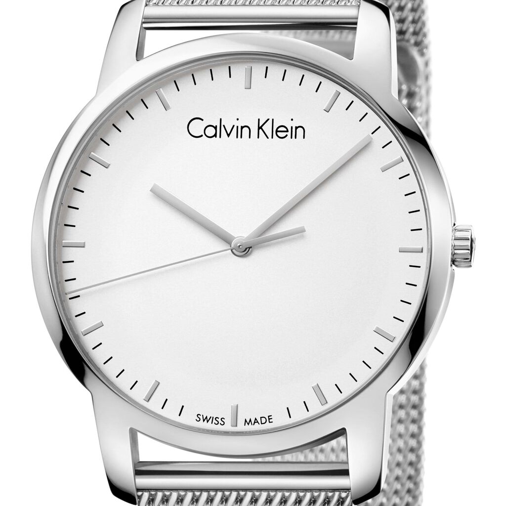 Shop Authentic Calvin Klein City Chronograph White Dial Silver Mesh Bracelet Watch for Men - K2G2G126 - Luxxuri