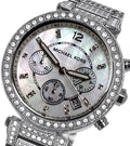  Shop Authentic Michael Kors Parker Mother of Pearl Dial Diamonds Silver Steel Strap Watch for Women - MK5572 - Luxxuri