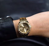  Shop Authentic Guess Cosmo Diamonds Gold Dial Gold Steel Strap Watch For Women - GW0033L2 - Luxxuri
