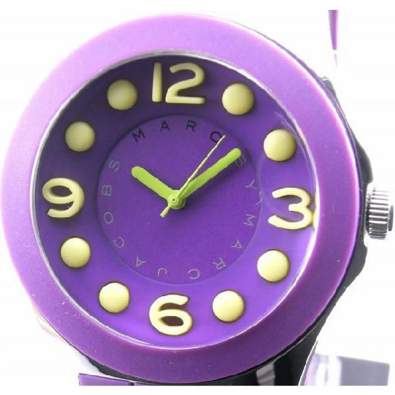 Marc Jacobs Pelly Purple Dial Purple Silicone Strap Watch for Women - MBM2505
