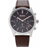  Shop Authentic Hugo Boss Time One Black Dial Brown Leather Strap Watch for Men - 1513448 - Luxxuri