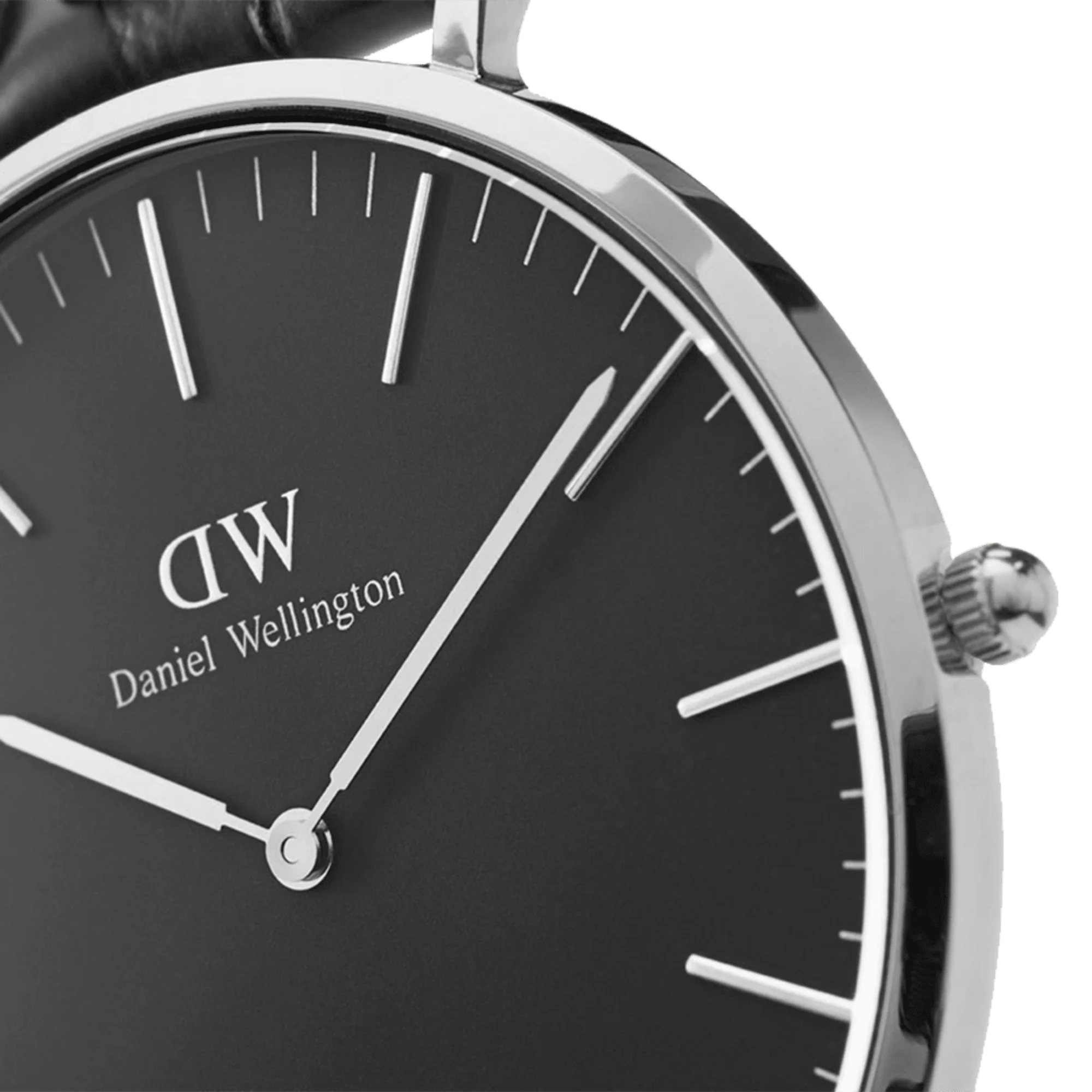 Daniel Wellington Classic Sheffield Black Dial Black Leather Strap Watch For Men - DW00100133