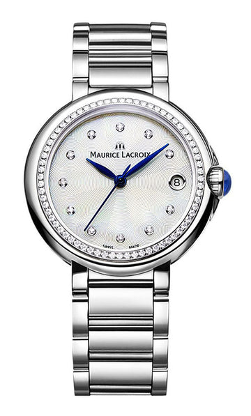  Shop Authentic Maurice Lacroix Fiaba Diamonds Mother of Pearl Dial Silver Steel Strap Watch for Women - FA1004-SD502-170-1 - Luxxuri