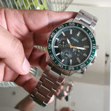  Shop Authentic Fossil FB-03 Chronograph Green Dial Silver Steel Strap Watch for Men - FS5726 - Luxxuri