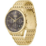  Shop Authentic Hugo Boss Gregor Chronograph Brown Dial Gold Steel Strap Watch For Men - 1514051 - Luxxuri