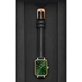  Shop Authentic Daniel Wellington Quadro Pressed Melrose Emerald Green Dial Black Leather Strap Watch For Women - DW00100446 - Luxxuri