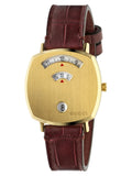 Shop Authentic Gucci Grip Quartz Gold Dial Maroon Leather Strap Watch For Women - YA157402 - Luxxuri