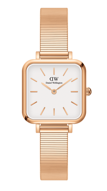  Shop Authentic Daniel Wellington Quadro Studio White Dial Rose Gold Mesh Strap Watch For Women - DW00100517 - Luxxuri
