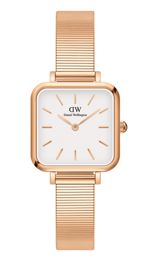  Shop Authentic Daniel Wellington Quadro Studio White Dial Rose Gold Mesh Strap Watch For Women - DW00100517 - Luxxuri