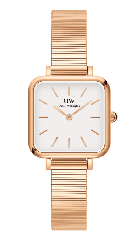  Shop Authentic Daniel Wellington Quadro Studio White Dial Rose Gold Mesh Strap Watch For Women - DW00100517 - Luxxuri